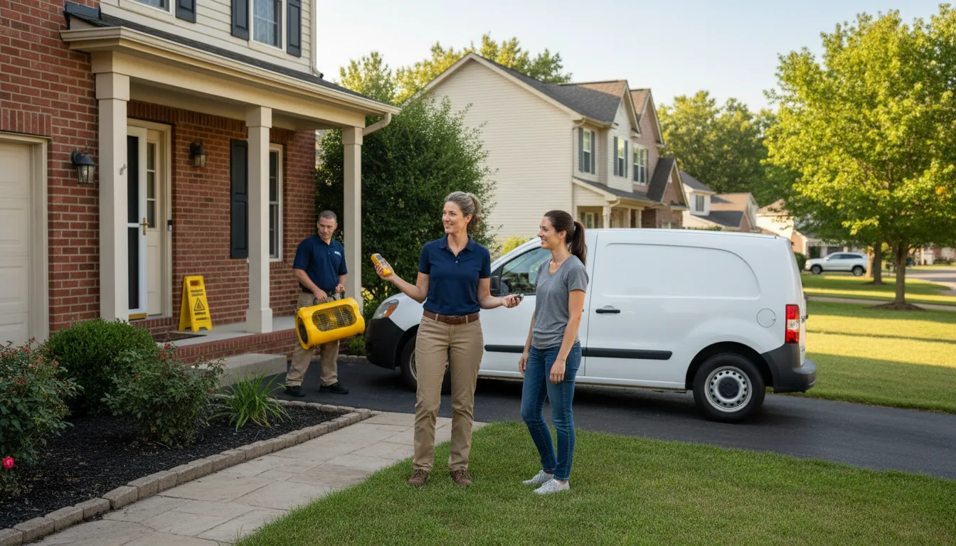 Residential water damage restoration in Schwertner, TX